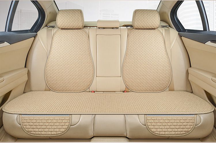 Linnen autostoelkussen Four Seasons General Seat Square kussen Eendelige rugleuning Driedelige set van vijf sets_voghion.com