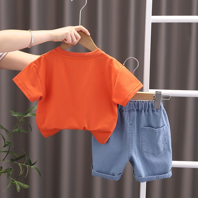 2024 Nouvelle robe d'été pour garçons Ensemble anglais à manches courtes en deux pièces pour nourrissons et enfants_voghion.com