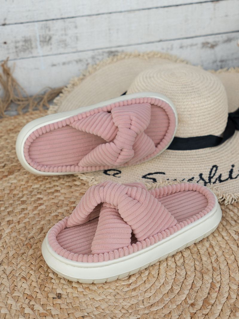 Women's Shoes large size women's autumn and winter indoor and outdoor cotton slippers thick bottom plush confinement shoes_voghion.com