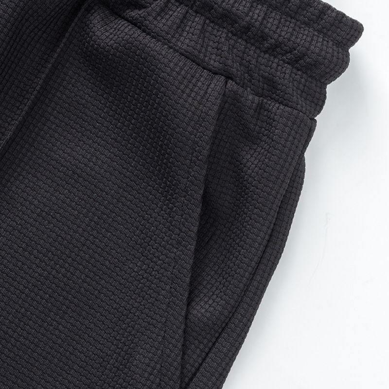 Ensemble deux pièces pour homme, chemise à manches courtes et short, couleur unie, gaufré, nouvelle collection été_voghion.com