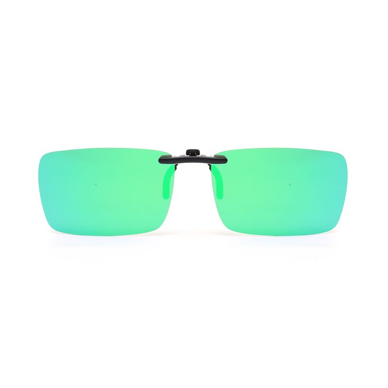 Randlos Rechteckeg Clip-on Sonnebrëller Liicht Polariséiert Brëller Männer Fraen UV400_voghion.com