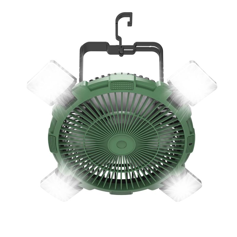 Vanjski ventilator za kampiranje, šator, električni ventilator, prijenosni viseći USB daljinski upravljač, višenamjenski Power Bank, ventilator za kampiranje_voghion.com