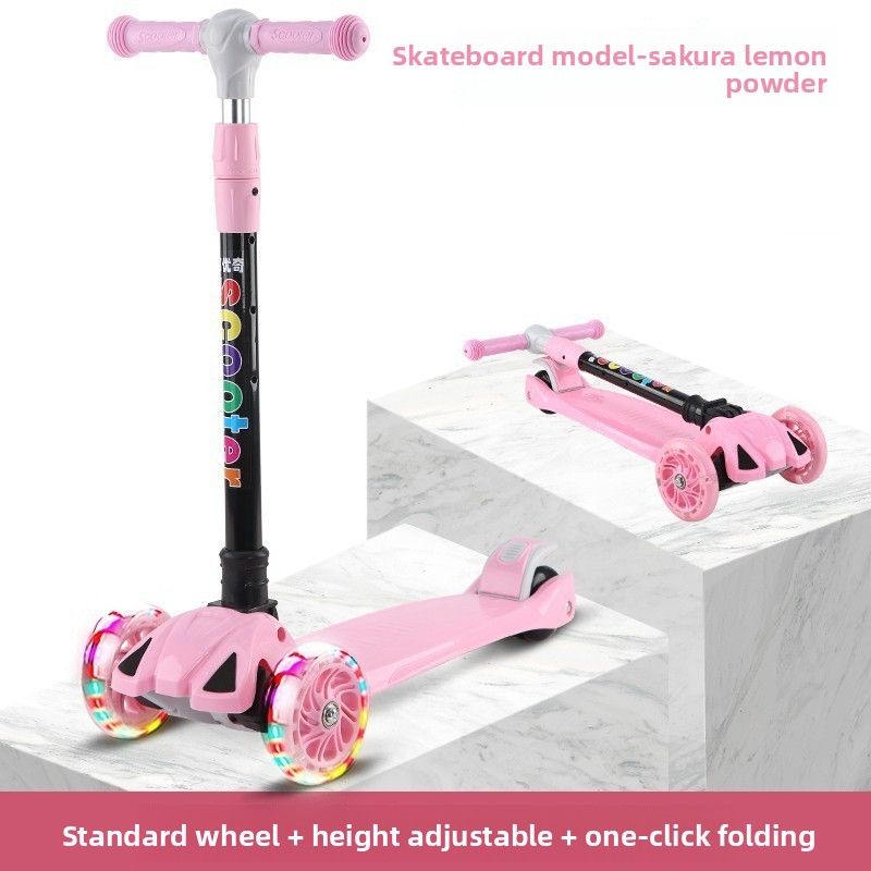 Kinderstep met één voet voor jongens en meisjes van 2-6-9 jaar, opvouwbaar en met drie wielen, nieuw model, directe verkoop door de fabriek_voghion.com