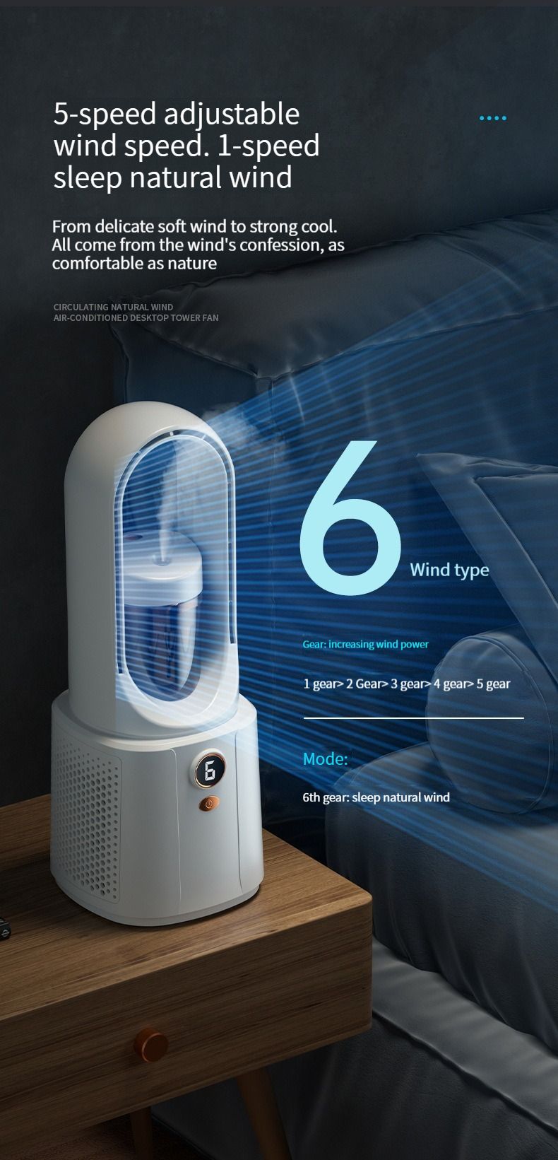 Air Conditioner Leafless Spray Small Refrigeration Desktop Ultra Quiet Office Desk Usb Air Circulation Fan Gift_voghion.com