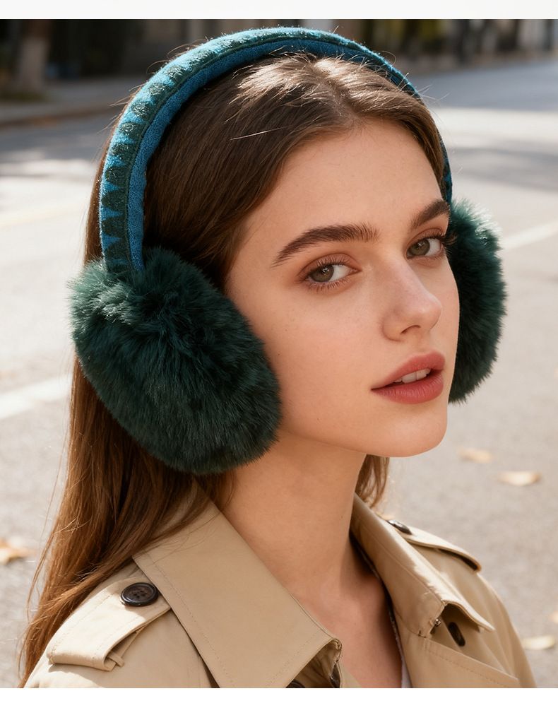 New Winter Rabbit Warmers Protection Anti-Freeze Fur Covers European And American Style Women's Plush Cold-Proof Ear_voghion.com