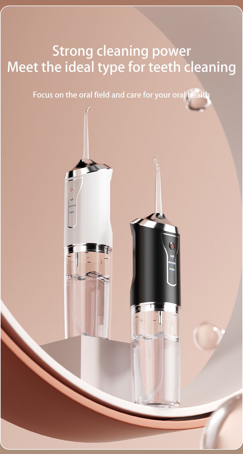 Idropulsore portatile - Pulizia dei denti, igiene orale, irrigatore dentale a getto d'acqua per la casa_voghion.com