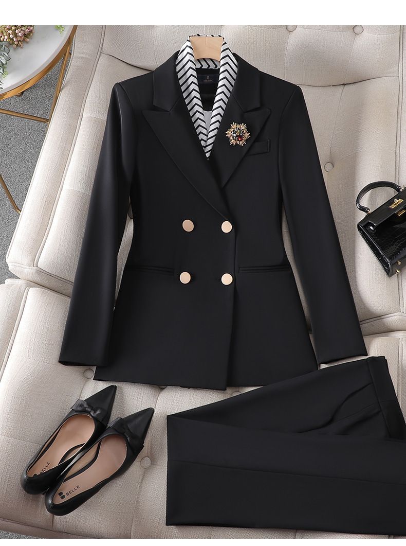 Îmbrăcăminte pentru femei Costum dublu de înaltă calitate, costum profesional, costum feminin, stil zeiță, examen de artă, gazdă de emisiune, haine de lucru formale_voghion.com