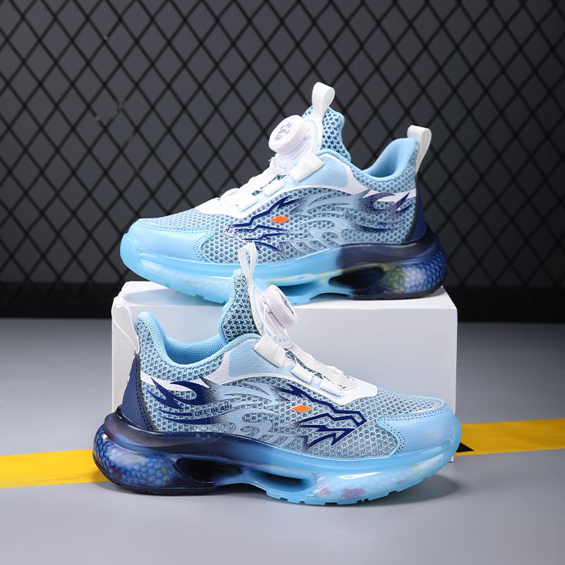 Summer Single Mesh Breathable Rotating Buckle Children's Sports and Casual Shoes _voghion.com