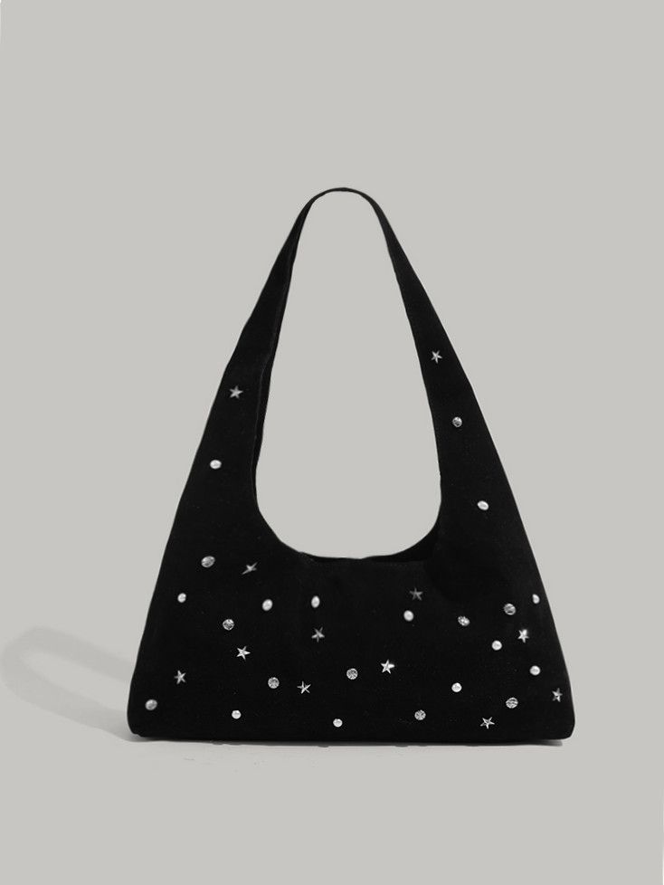 Full Star Frosted Armpit Bag, Hundred Clutch Bag, Autumn And Winter Suede Shoulder Bag_voghion.com