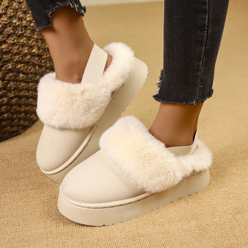 Kadın kar botları iki aşınma yarım destek kadın kalın tabanlar kadın artı kaşmir sıcak giyim peluş elastik bant_voghion.com