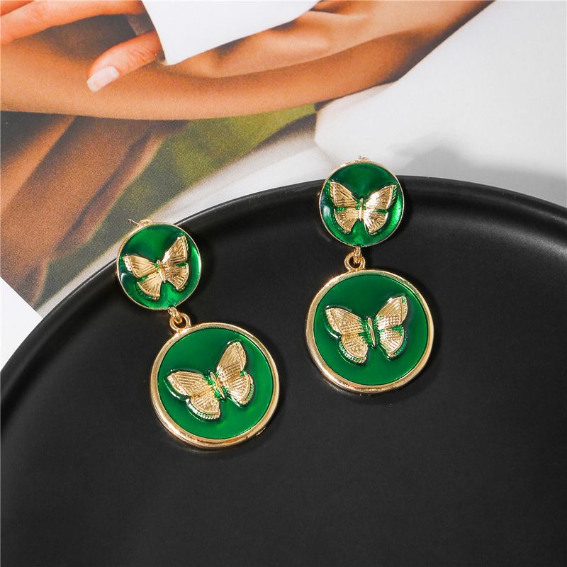 Vintage Butterfly Earrings With Versatile Style And Drip Oil Butterfly Earrings_voghion.com