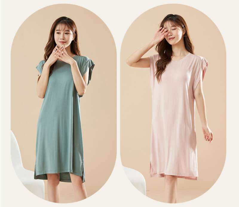 Modal Sleepwear With Chest Cushion In Summer, Anti Protrusion Point, Eucalyptus Antibacterial Thin Home Clothes, Vest_voghion.com