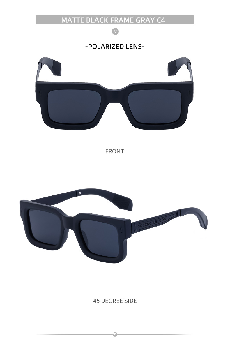 Óculos de sol polarizados vintage Óculos de sol masculinos da moda_voghion.com