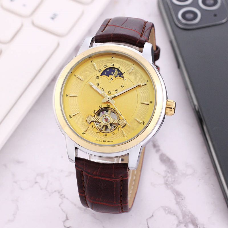 Mechanische Stahl Herrenmode Uhr Kleine Zahlung_voghion.com