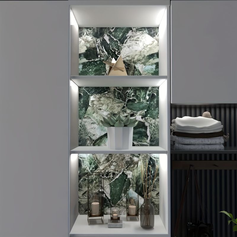 Green Marble Wallpaper Waterproof Removable Self-Adhesive Film Wall PVC Sticker Cabinet_voghion.com