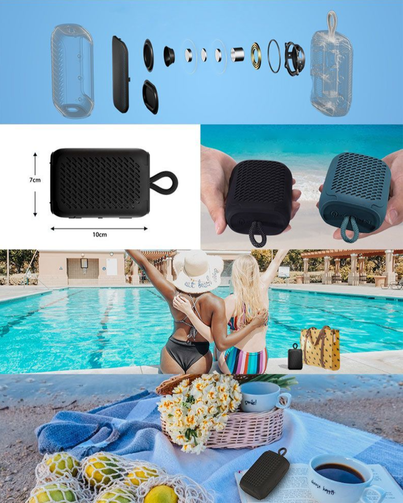 RUIMATECH MS6 Bluetooth-Lautsprecher, hohe Klangqualität, wasserdicht für den Außenbereich, großes Volumen, lange Akkulaufzeit, tiefer Bass, tragbar_voghion.com