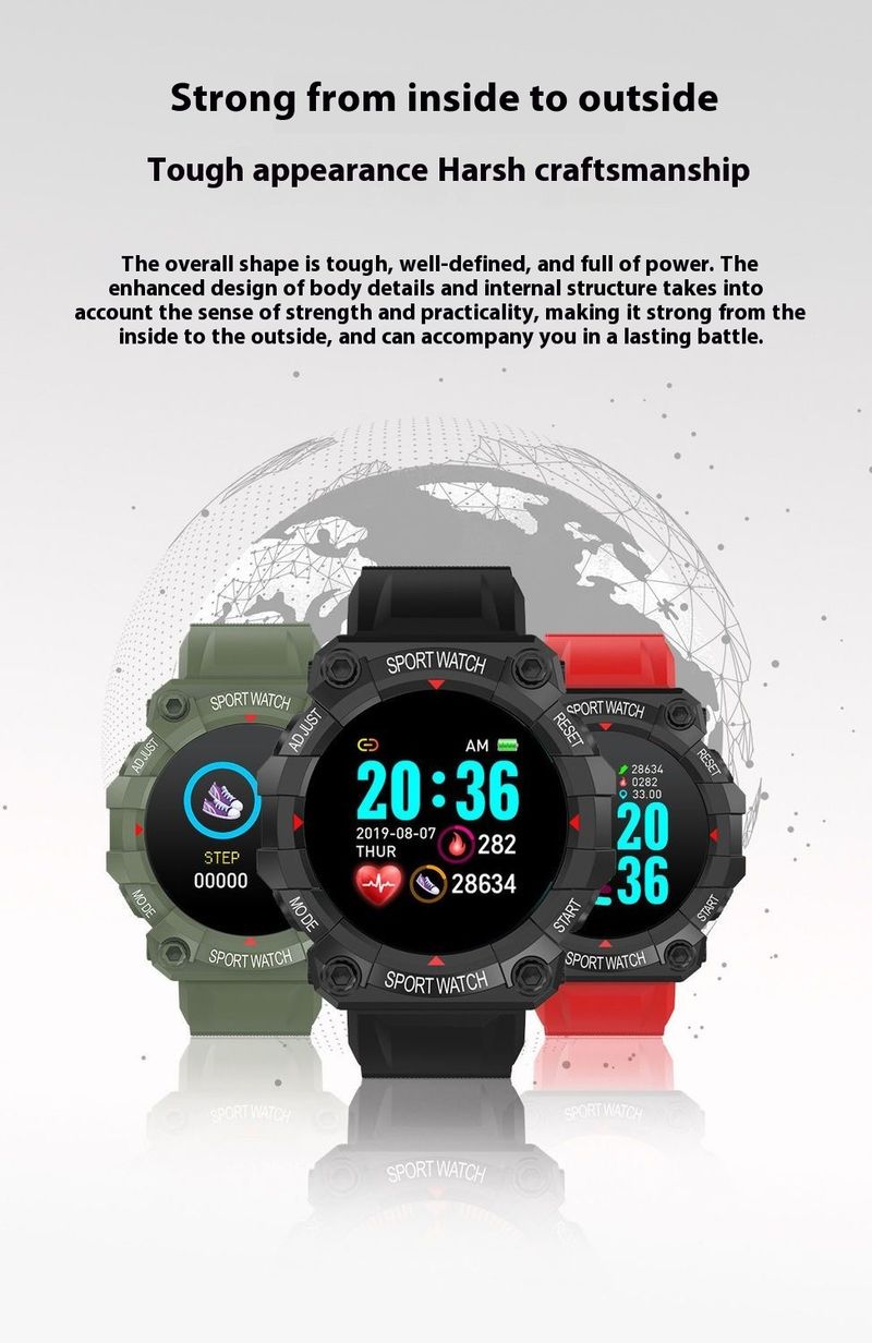 Neues rundes Astronauten-Smart-Armband mit großem Farbbildschirm für Studenten, Schrittzähler für den Sport, Bluetooth-Wecker_voghion.com