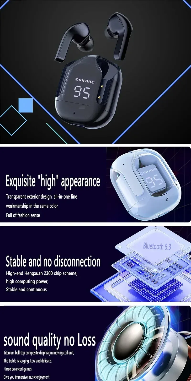 AIR31 vezeték nélküli Bluetooth fejhallgató binaurális kis fülhallgató sztereó basszus TWS legújabb sport fülhallgatók telefonokhoz_voghion.com