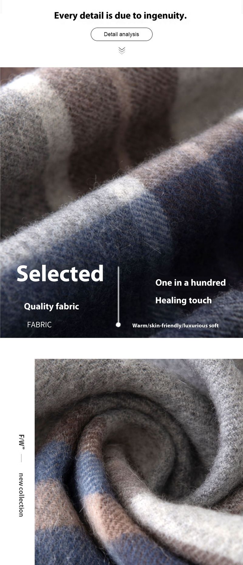 100% Wool Scarf For Christmas Women's Versatile Thickened Autumn And Winter New Style Scarf With Grid Splicing And Warm Shawl_voghion.com
