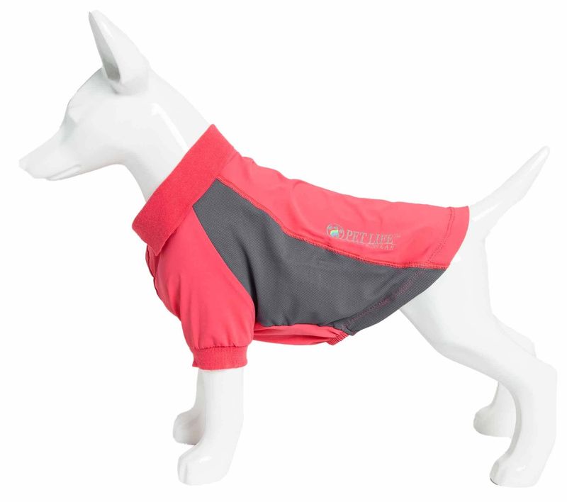 Pet Life Active 'Barko Pawlo' Relax-Stretch Wick-Proof Performance Dog Polo T-Shirt_voghion.com