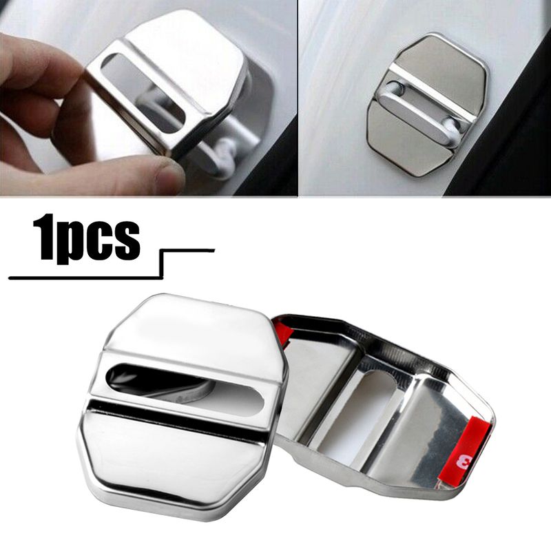 1Pc Auto Decorative Metal Sier Door Lock Protective Covers Car Accessories Interior Replacement Parts for Benz_voghion.com