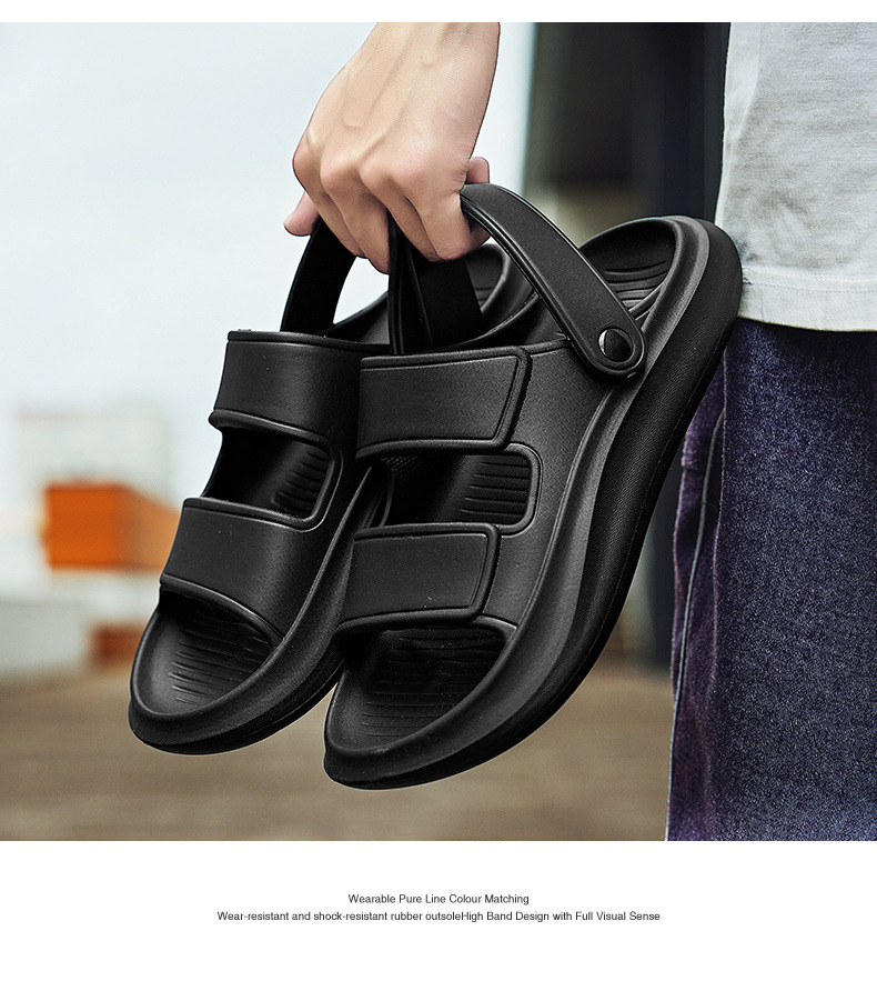 Mens Slip on Garden Summer Clogs Lightweight Shoes Non-Slip Walking Hole Slippers_voghion.com