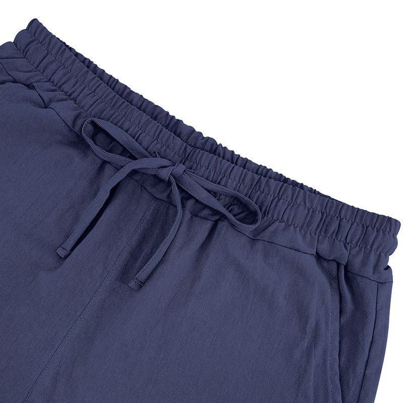 Ensemble short d'été style américain pour homme, chemise à capuche et manches courtes en lin, style décontracté, idéal pour la plage_voghion.com