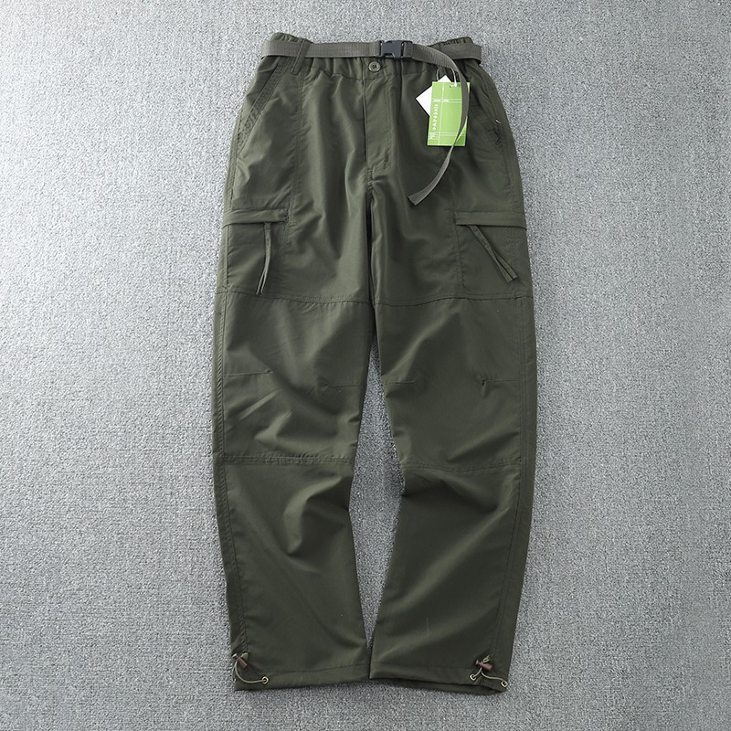 Winddichte und wasserdichte Outdoor-Samt-Softshell-Hose Gerade Winter-Freizeithose Multi-Bag-Tooling Herren_voghion.com