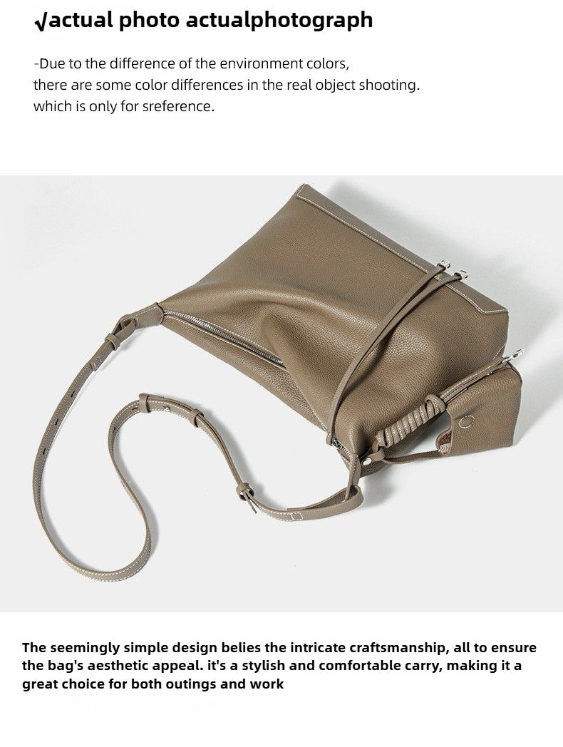 Borsa a tracolla in vera pelle per donna, borsa hobo a mezzaluna morbida con tracolla regolabile_voghion.com
