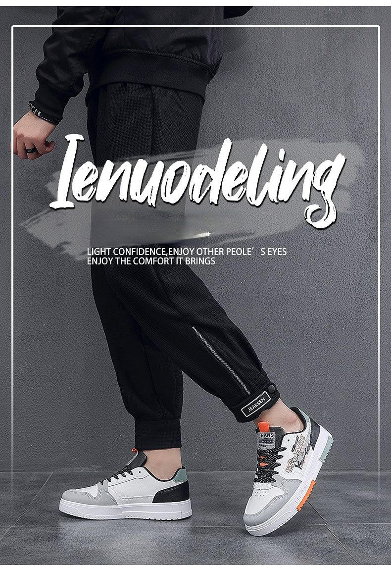 2023 Casual Sneakers til mænd Street Fashion Herre Skateboard Sko Udendørs Gåture Flade Sko Beskyttelse Snøre Skateboard Sko_voghion.com
