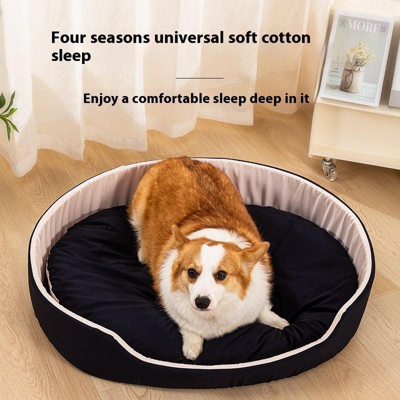 1. Sommarhusdjursbo oval katt- och hundhus kylmatta design med anti-stick päls_voghion.com