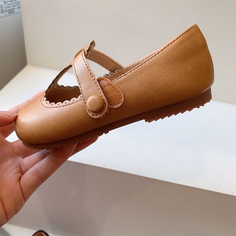 Kinder schuhe Flacher mund kinder leder schuhe kleine prinzessin einzelnen schuhe für mädchen_voghion.com