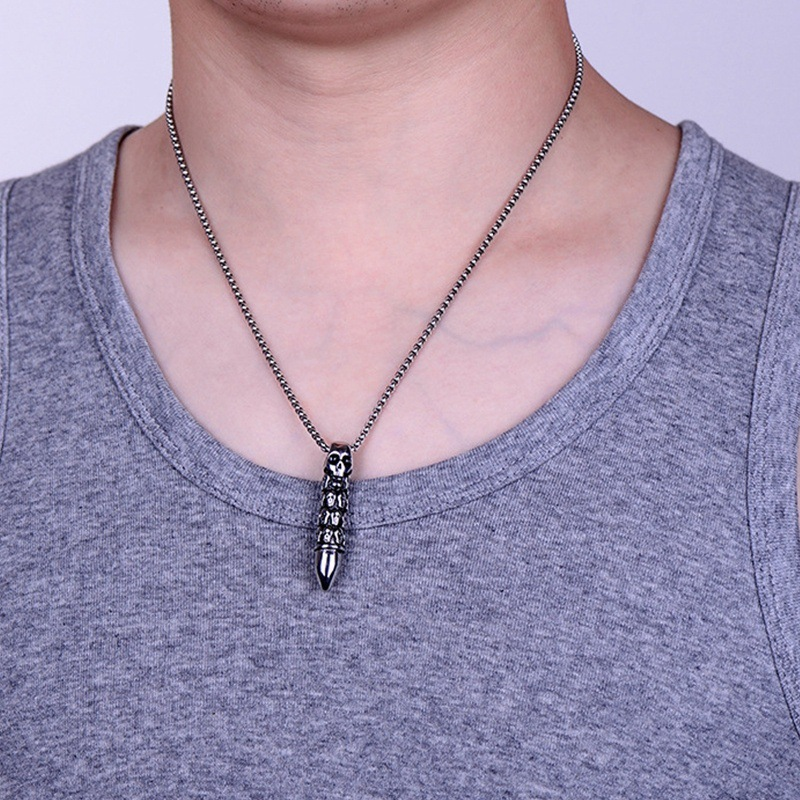 Totenkopf-Halskette mit Anhänger aus Edelstahl für Herren, klassisch, modisch, Charm-Halskette, Hip-Hop, Rapper, Gothic-Schmuck für den Freund_voghion.com