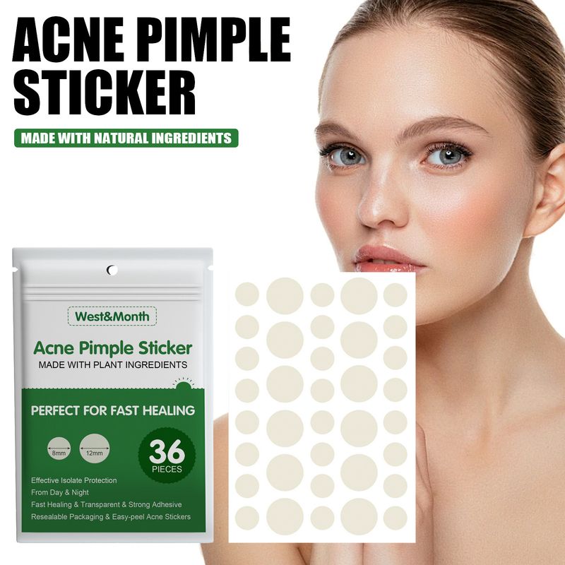 West&Month Absorbent Invisible Makeup Artificial Skin Care Essential Oil Waterproof Concealer Breathable Acne Patch_voghion.com