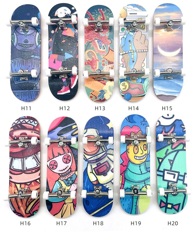Finger Skateboarding New Product Sport Children' Toy DIY Profeional Grade Five layer Maple Double upturned_voghion.com