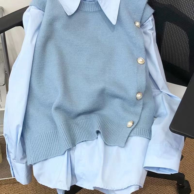 Lockerer Westenpullover im Stil der Damenbekleidung – Weste in Bonbonfarben für Frühling und Herbst_voghion.com