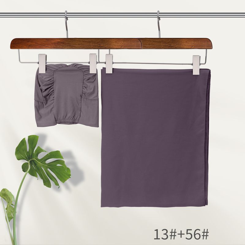 PURE PLEAT - Conjunto de gorro y chal de gasa de modal sin costuras (Comodidad sin costuras, ¡un éxito de ventas!)_voghion.com