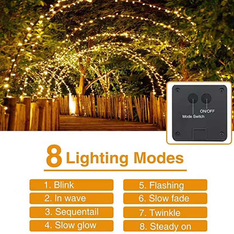 Home & Garden Light String Solar Light String Copper Wire Led Light 8 Functions Outdoor Waterproof Garden Light Christmas Decoration Light_voghion.com