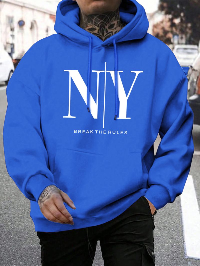 Break The Rules Ja Nein Design Herren Kapuzenpullover Lose All-Match Hoodies Casual Man Fleece Hoodie Pocket Multicolor Herren Pullover_voghion.com