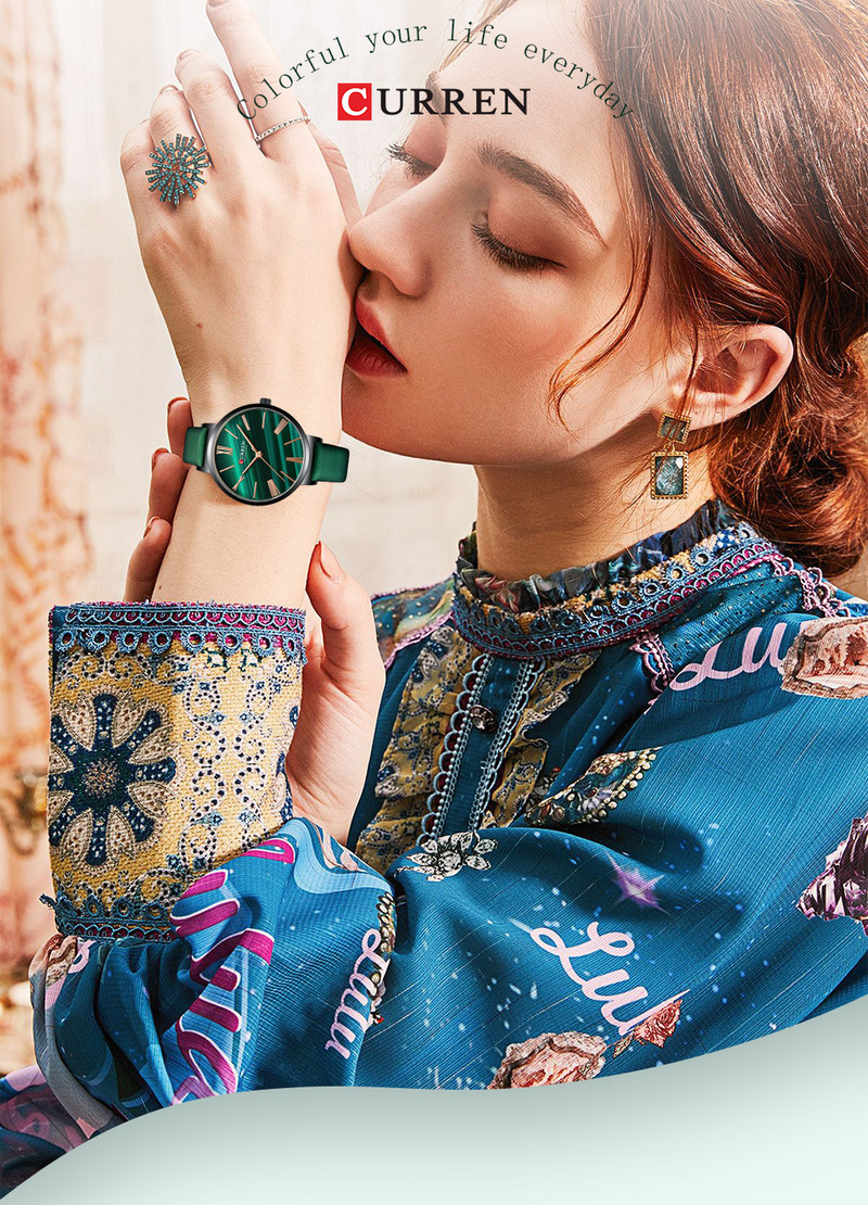 Curren Carryon 9076 Νέο casual γυναικείο ρολόι Simple fashion trend Ρολόι χειρός με λουράκι ζώνης_voghion.com