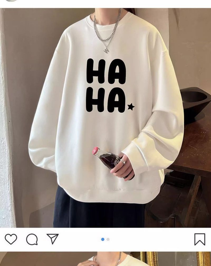 Long sleeved sweatshirt men in autumn and winter, new American style loose inner layer bottom shirt for teenagers,_voghion.com