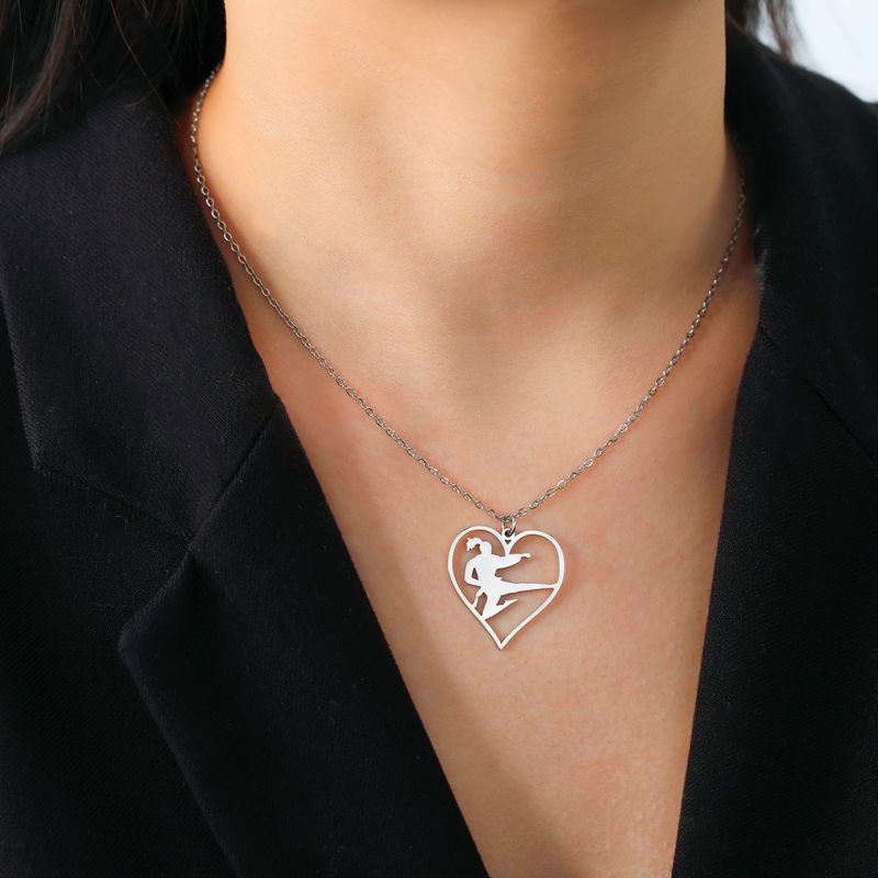 Collier tendance COOLTIME en acier inoxydable avec pendentif sport pour les amateurs de sport, bijoux ras du cou pour couple, cadeau_voghion.com