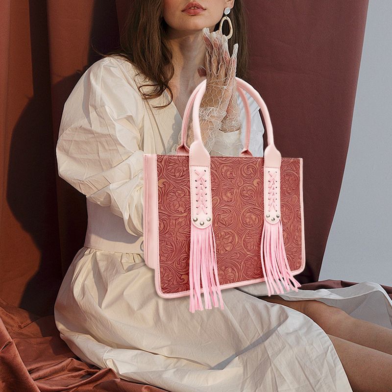 Borsa tote con stampa a nappe, tracolla staccabile, sensazione di alta qualità_voghion.com