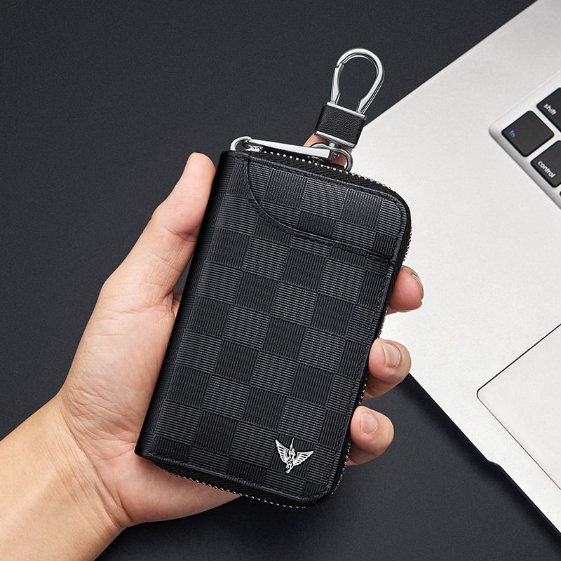 Paul Men's Genuine Leather 2023 New Fashion Waist Hanging Multifunctional Car Key Wallet Storage Card Holder Trendy_voghion.com