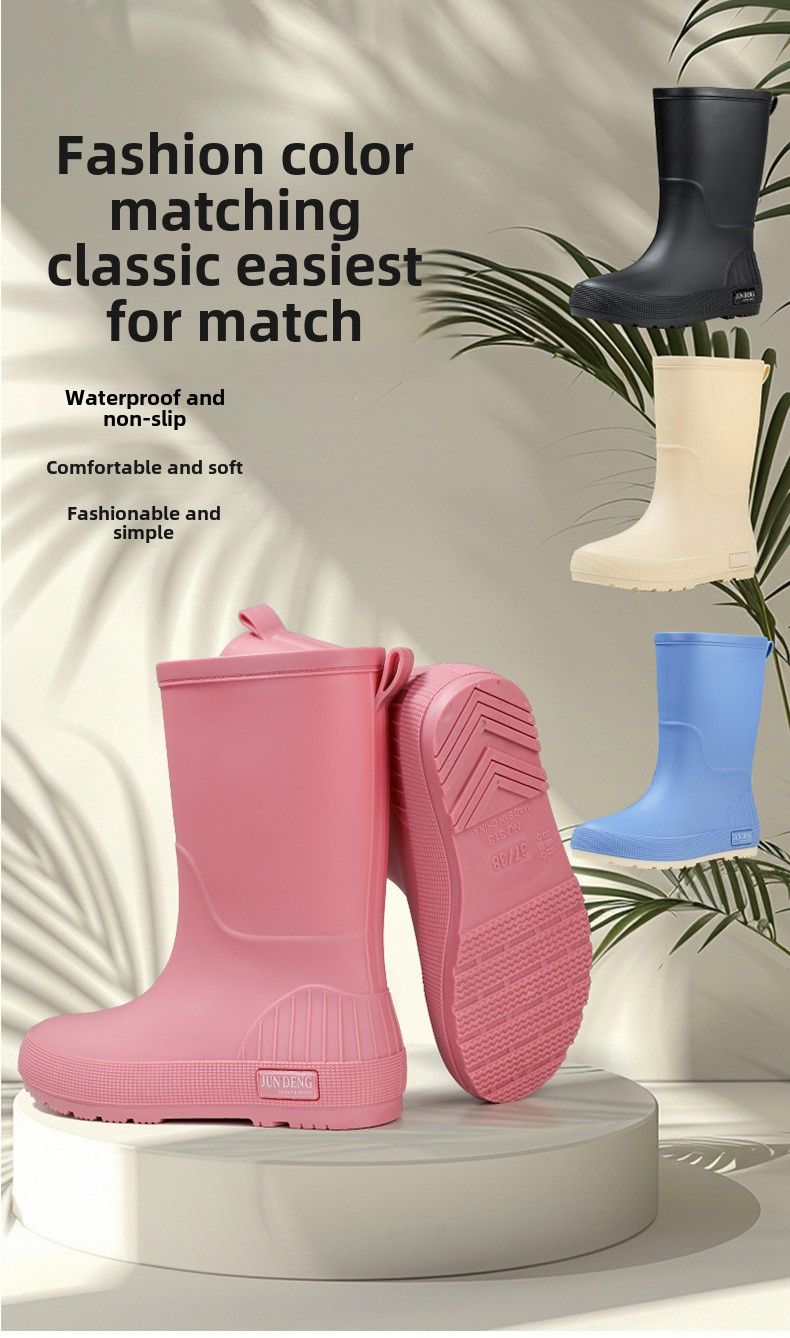 Scarpe casual da donna in PVC impermeabili e antiscivolo, resistenti all'usura, per autolavaggio, scarpe da pioggia alla moda da donna_voghion.com