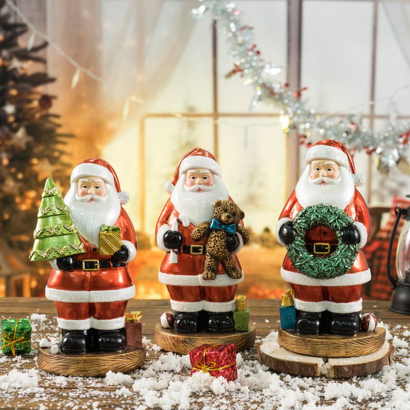 Santa Claus Figurine Home Christmas Decoration, Atmosphere Scene Arrangement With Resin Craft For Festive Display_voghion.com