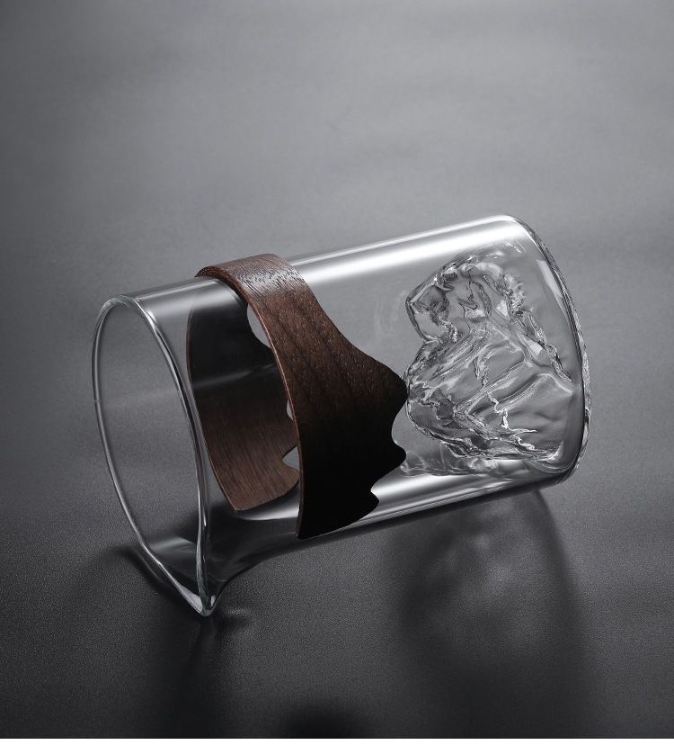 Walnut Chip Heat-resistant Glass Fair Kung Fu Set, Sea, Mountain View, Public Cup, Large Tea Divider, Even Cup_voghion.com