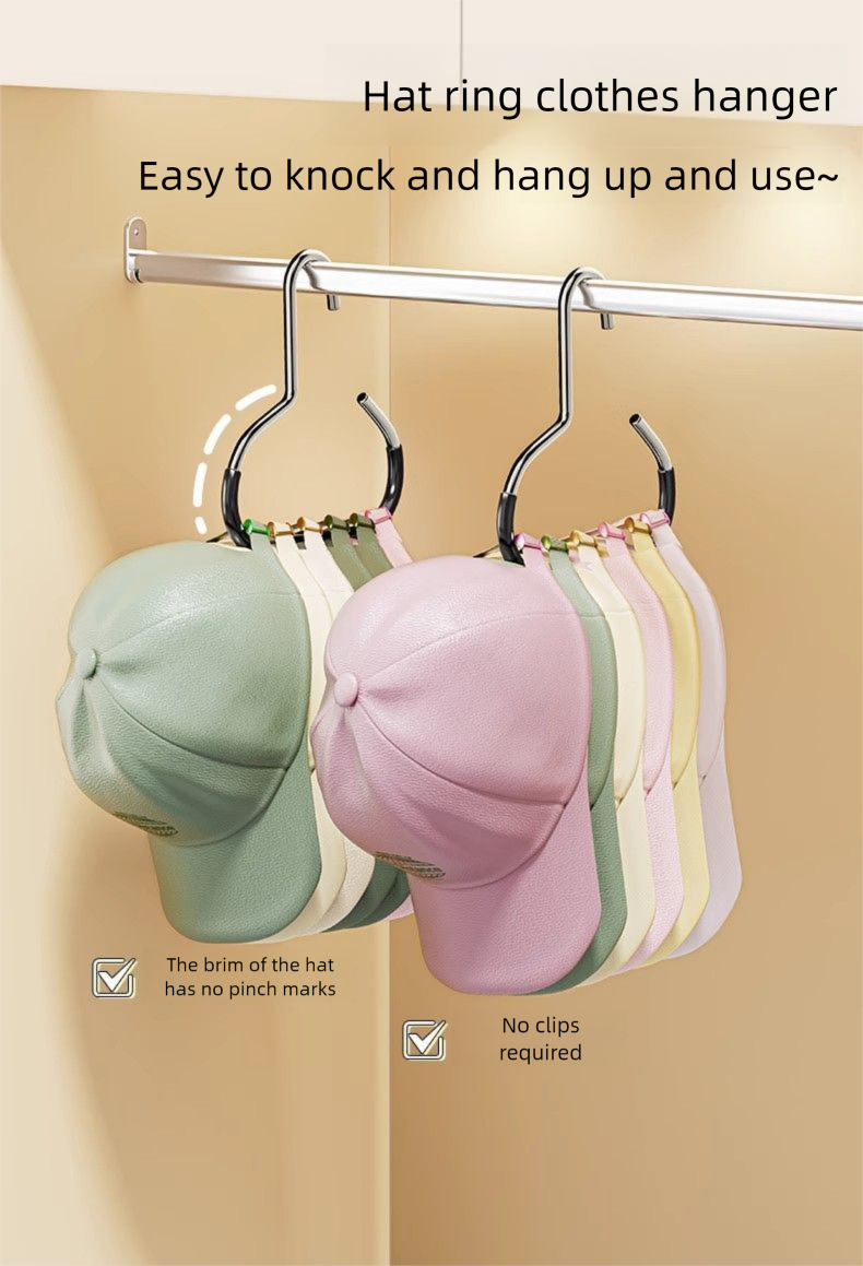 Lagerung Artefakt Schlafsaal Kleiderschrank Hängen Baseball Kappe Strap Haushalt Multifunktionale Hut Display Rack_voghion.com