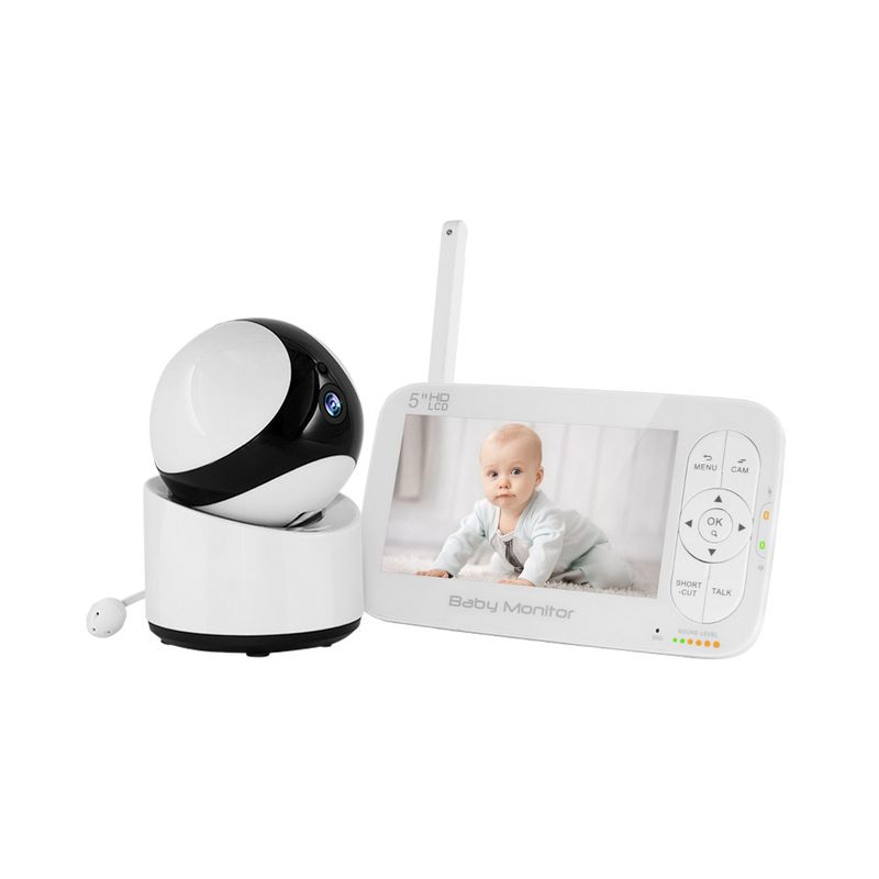 New Baby Infant Monitor Camera 720P 5inch LCD Screen Security Night Vision With Temperature_voghion.com