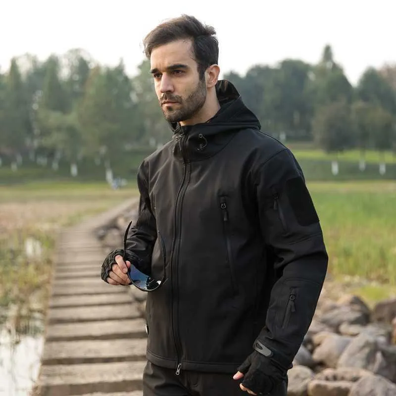 Männerjacketten Dropshipping Lurker Skin Softshell V5 Militär Taktesch Jackett Männer Waasserdicht Mantel Camouflage Kapuzen Arméi_voghion.com